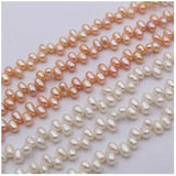 Freshwater Pearl Pink/Purple 5-6MM Rice Beads for DIY Jewelry 14in