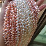 Freshwater Pearl Pink/Purple 5-6MM Rice Beads for DIY Jewelry 14in