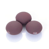 Rubberized Coating Flat Round Beads 12x18mm for Jewelry Making