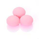 Rubberized Coating Flat Round Beads 12x18mm for Jewelry Making