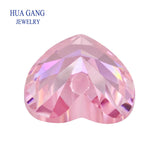 Heart Shape Pink CZ Stone For Jewelry Making