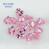 Heart Shape Pink CZ Stone For Jewelry Making