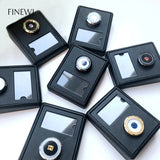 Loose Diamond Display Storage Box Gem Holder Container Glass Top