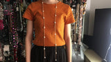 Suede Leather Lariat Necklace with Freshwater Pearl