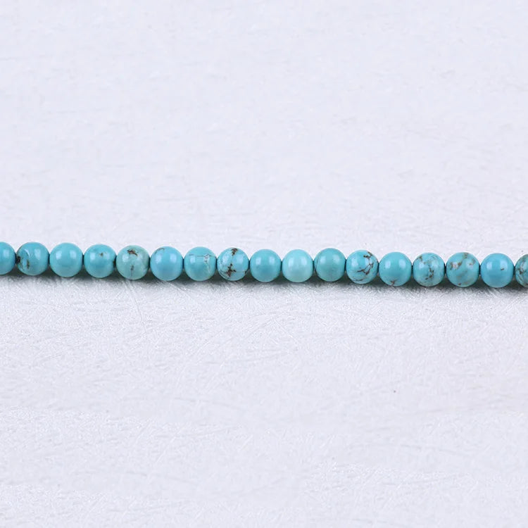 4mm Round Stabilized Turquoise Beads