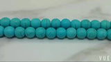 4mm Round Stabilized Turquoise Beads
