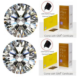 D Excellent Round Cut Moissanite Gemstone for DIY Jewelry Making