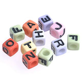 900pcs 7mm Alphabet Cubic Beads Colorful with Letter