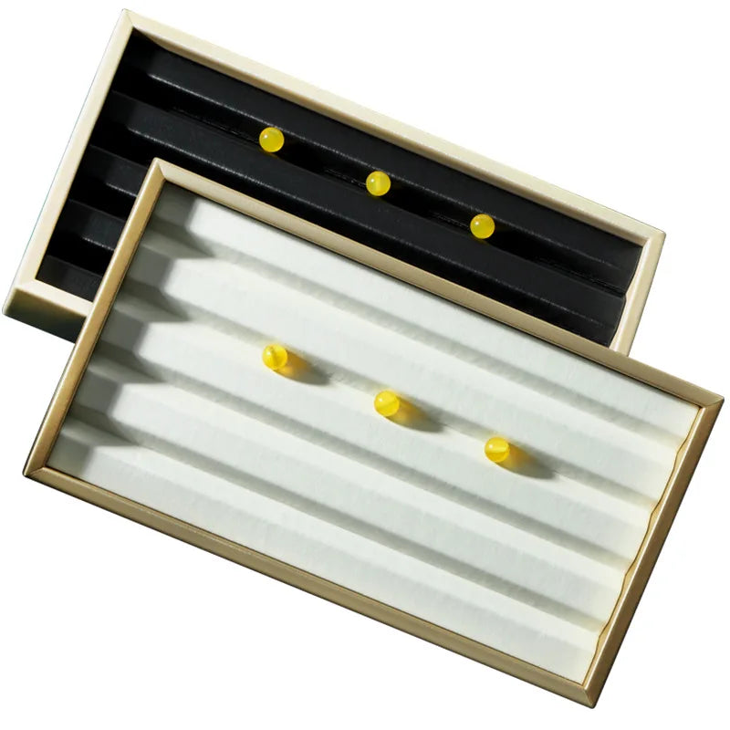 Gemstone Jewelry Display Tray with Loose Diamonds and Colored Gem Stones