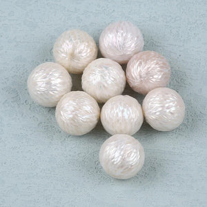 13-14mm Round Freshwater Pearls Pendant Earrings, DIY Hole Punching