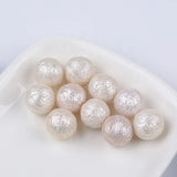 13-14mm Round Freshwater Pearls Pendant Earrings, DIY Hole Punching