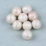 13-14mm Round Freshwater Pearls Pendant Earrings, DIY Hole Punching