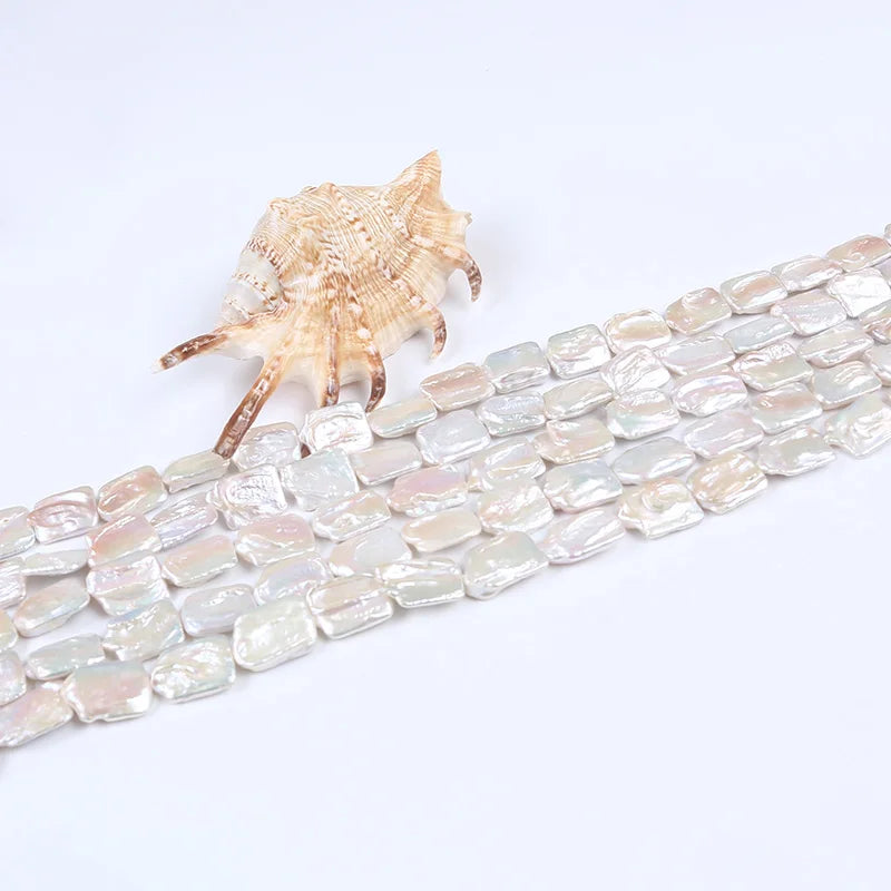 Square Freshwater Pearl Beads - 16x20mm Strand