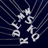 Romantic Bride Necklace Pendant Zircon 26 Letters To Match Your Mind