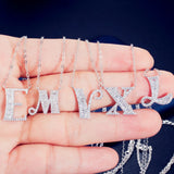 Romantic Bride Necklace Pendant Zircon 26 Letters To Match Your Mind