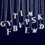 Romantic Bride Necklace Pendant Zircon 26 Letters To Match Your Mind