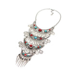 Ethnic Retro Multi-Layer Tassel Coin Necklace European American Jewelry