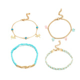 Dragonfly Rice Beads Woven Rope Anklet
