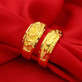 Retro Dragon Phoenix Couple Ring Adjustable Jewelry