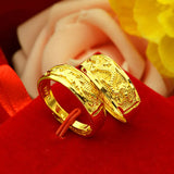 Retro Dragon Phoenix Couple Ring Adjustable Jewelry