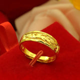 Retro Dragon Phoenix Couple Ring Adjustable Jewelry