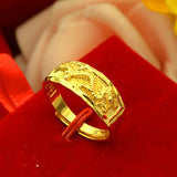 Retro Dragon Phoenix Couple Ring Adjustable Jewelry