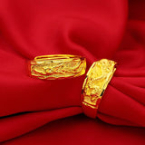 Retro Dragon Phoenix Couple Ring Adjustable Jewelry