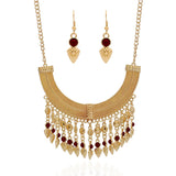 Vintage Tassel Coin Necklace Jewelry Set