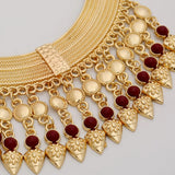 Vintage Tassel Coin Necklace Jewelry Set