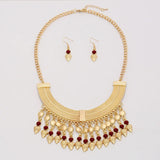 Vintage Tassel Coin Necklace Jewelry Set