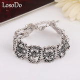 Personality Carved Pattern Rice Beads Short Style Bracelet