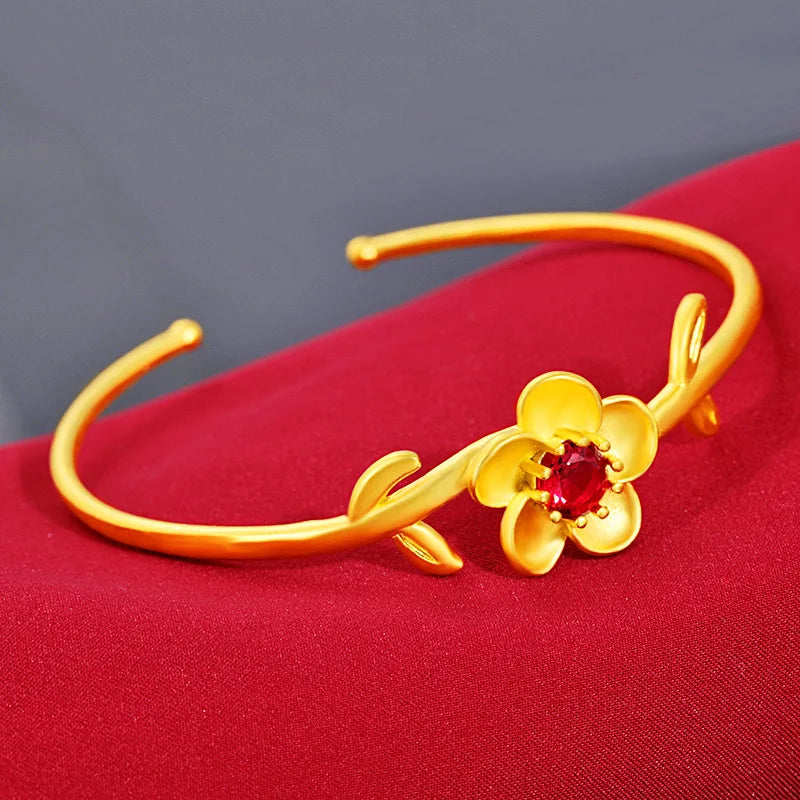 Vintage Plum Blossom Jewelry Bracelet from Japan and South Korea