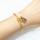 Chinese DIY Female Ancient Cloisonne Enamel Bead Pendant Bracelet