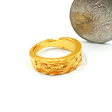 European American Twist Ring Live Mouth Adjustable Women's Accessory