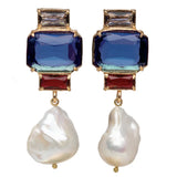Lady Bambina Zircon Studded Pearl Earrings