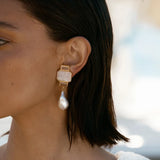 Lady Bambina Zircon Studded Pearl Earrings