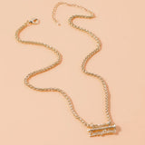 Lost Lady Nail Letters Pendant Necklace for Women Man Chain Chocker Necklace
