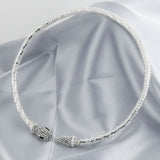 Lady Snake Curved Bar Neck Collar Choker Necklace Rhinestone Statement Jewelry