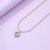 Lost Lady ING Gemstone Necklace Romantic Lady Peach Heart Necklace
