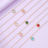 Lost Lady ING Gemstone Necklace Romantic Lady Peach Heart Necklace