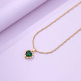 Lost Lady ING Gemstone Necklace Romantic Lady Peach Heart Necklace