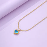 Lost Lady ING Gemstone Necklace Romantic Lady Peach Heart Necklace