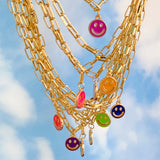 Colorful Smiley Ladies Necklace Birthday Gift Jewelry