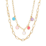 Colorful Smiley Ladies Necklace Birthday Gift Jewelry
