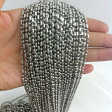 10M 2.4mm Stainless Steel Sheet Rice Beads Chain Jewelry Finding