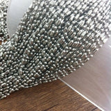 10M 2.4mm Stainless Steel Sheet Rice Beads Chain Jewelry Finding