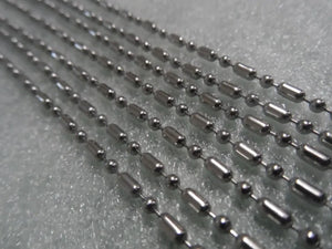 10M Bulk Stainless Steel 3.2mm Rice Beads Chain Jewelry Finding