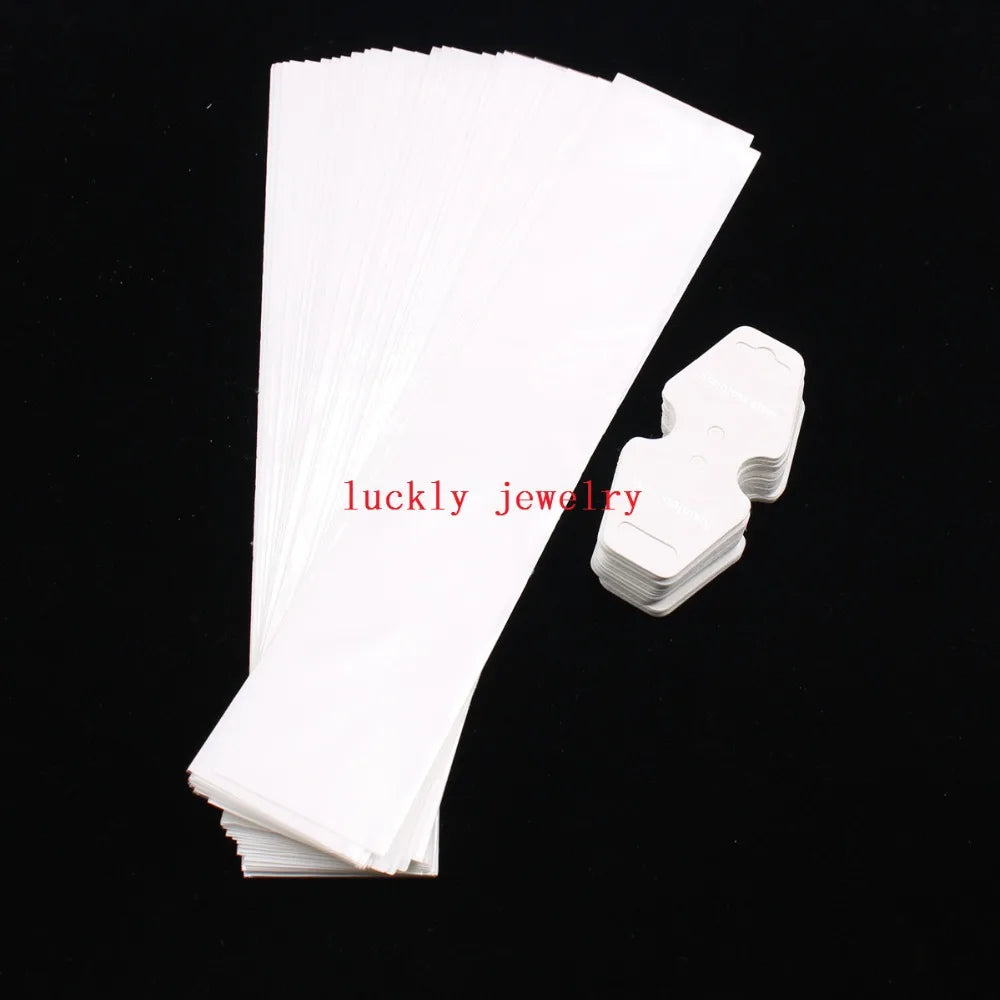 100 Set Self Seal Bag Necklace Bags with Tags
