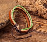 10PCS Surfer Men's Women's Friendship Hemp Leather Bracelet Wristband