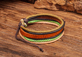 10PCS Surfer Men's Women's Friendship Hemp Leather Bracelet Wristband